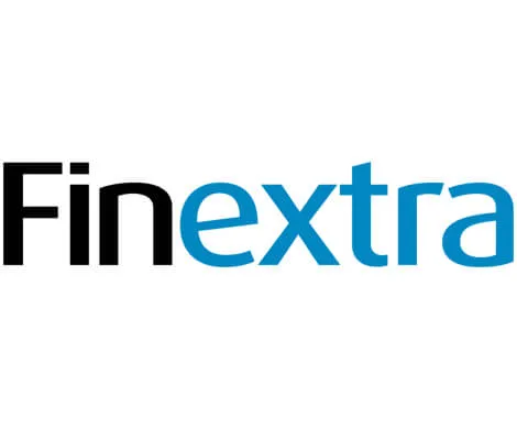 Finextra logo with 'Fin' in black and 'extra' in blue text on a white background.