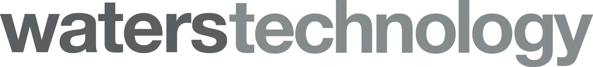 waters technology logo text in lowercase gray letters.