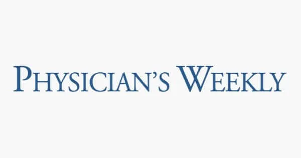 Text logo reading 'PHYSICIAN'S WEEKLY' in blue uppercase serif font on a light background.