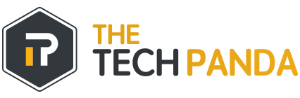 The Tech Panda logo featuring a stylized hexagon with a letter P inside and the text 'THE TECH PANDA' to the right, with 'THE' and 'PANDA' in orange and 'TECH' in dark gray.