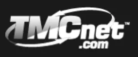 TMCnet.com logo with stylized white and gray text on a black background.