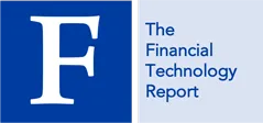 Logo with a large white letter F on a dark blue background next to the text 'The Financial Technology Report' in blue on a light blue background.
