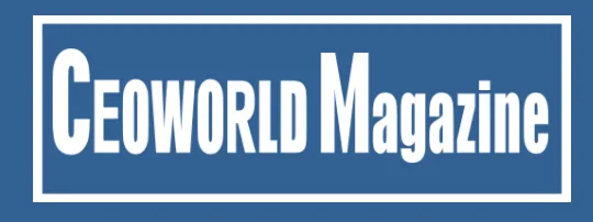 CEOWORLD Magazine logo with white bold text on a blue rectangular background bordered by a white rectangle.