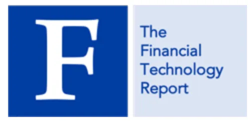 The Financial Technology Report logo with a large white letter F on a blue square next to the text 'The Financial Technology Report' in blue on a light blue background.