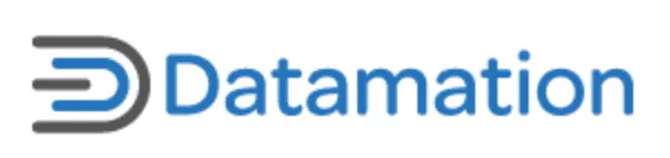 Datamation logo with stylized letter D in dark gray and blue followed by the word 'Datamation' in blue.