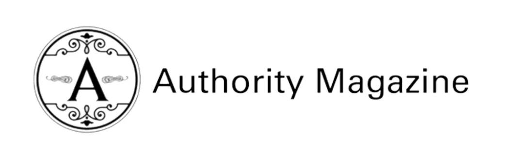 Authority Magazine logo with a decorative circular emblem containing a large letter A to the left of the text Authority Magazine.