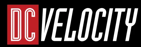 Logo with the letters DC in a red square followed by the word VELOCITY in italic uppercase white letters on a black background.