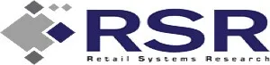 Logo with stylized gray and blue diamond shapes followed by the acronym RSR and the text Retail Systems Research underneath.