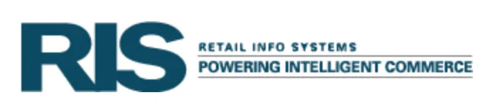 RIS logo with text Retail Info Systems above and Powering Intelligent Commerce below in capital letters.