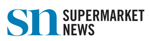 Supermarket News logo featuring lowercase letters 'sn' in blue and the words 'SUPERMARKET NEWS' in black uppercase letters to the right.
