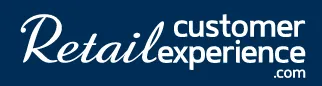 Logo with the words 'Retail customer experience .com' in white text on a dark blue background.