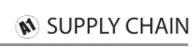 Logo featuring a circle with 'A1' inside, followed by the text 'SUPPLY CHAIN' and a horizontal line underneath.