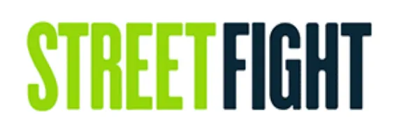 Logo with the word 'STREET' in bright green and 'FIGHT' in dark blue bold uppercase letters on a white background.