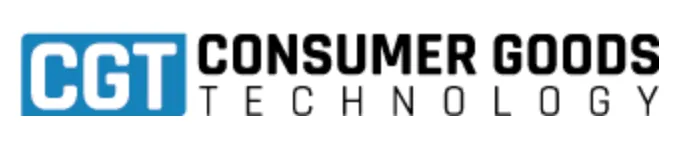 Consumer Goods Technology logo featuring white letters 'CGT' in a blue rounded rectangle followed by black text 'CONSUMER GOODS TECHNOLOGY'.