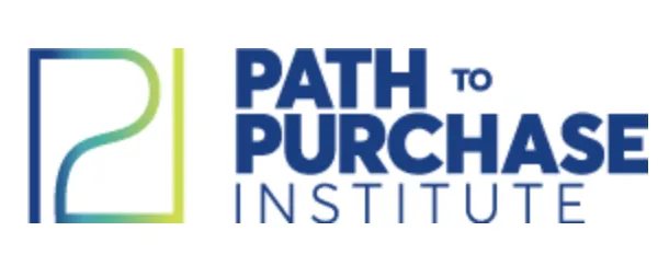 Logo of Path to Purchase Institute with stylized letters P and P in a gradient square to the left and the institute name in bold blue text to the right.