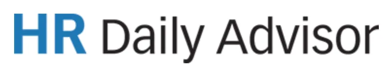 Text logo showing 'HR' in blue and 'Daily Advisor' in black.