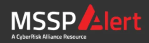 Logo with text 'MSSP Alert' where the 'A' in Alert is stylized as a red triangle, and the tagline 'A CyberRisk Alliance Resource' below.