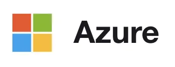 Microsoft Azure logo with four colored squares in red, green, blue, and yellow next to the word Azure in bold black text.