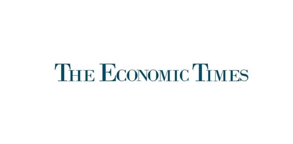 The Economic Times logo in dark teal serif font on a white background.