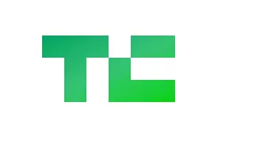 Logo with stylized green letters T and C connected in a modern design.