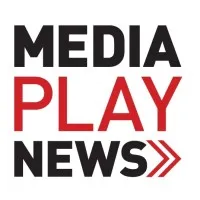 Logo with the words MEDIA and NEWS in black and PLAY in red, followed by two red arrows pointing right.