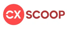 CX Scoop logo with white 'CX' inside a red circle followed by the word 'SCOOP' in red uppercase letters.