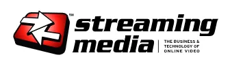 Streaming Media logo with a red and white play button icon and the text 'streaming media' alongside 'The Business & Technology of Online Video'.