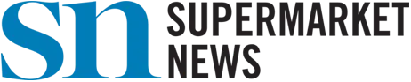 Logo of Supermarket News with blue lowercase letters 'sn' followed by black uppercase words 'SUPERMARKET NEWS'.