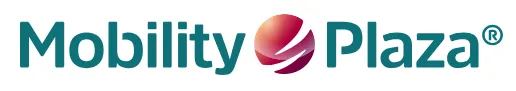 Mobility Plaza logo with stylized red and purple circular icon between the words 'Mobility' and 'Plaza'.