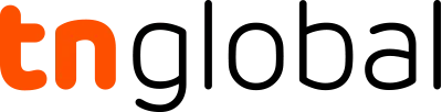 tnglobal company logo with lowercase letters 'tn' in bold orange followed by 'global' in black lowercase letters.