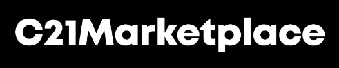 Text logo reading 'C21Marketplace' in bold white font on black background.