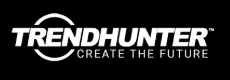 TrendHunter logo featuring the brand name in bold uppercase letters with a curved line above the 'T' in Trend and the tagline 'Create the Future' below.