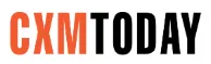 Logo with text CXM in bold orange letters and TODAY in bold black letters.