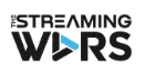 Logo featuring the words THE STREAMING WARS with a play button symbol integrated in the letter W of WARS.