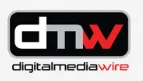 Digital Media Wire logo with stylized lowercase letters d, m in white and w in red on a black rounded rectangle background with the words 'digitalmediawire' in lowercase below it.