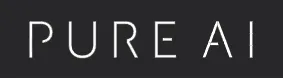 Text logo displaying the words 'PURE AI' in uppercase letters on a dark background.