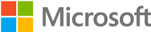 Microsoft logo consisting of four colored squares forming a larger square next to the word Microsoft in gray text.