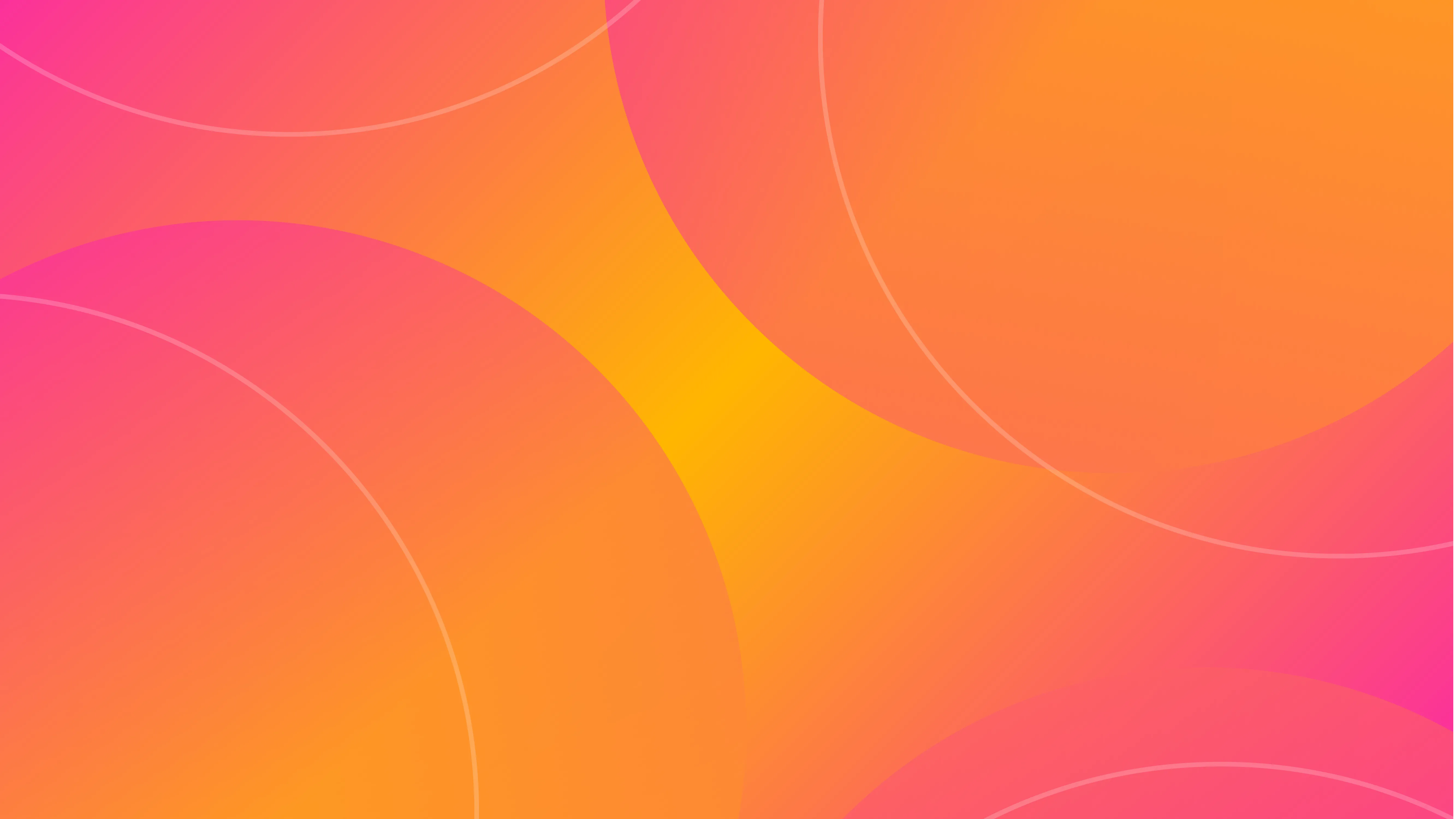 Abstract background with overlapping large circles in gradient shades of orange, pink, and yellow.