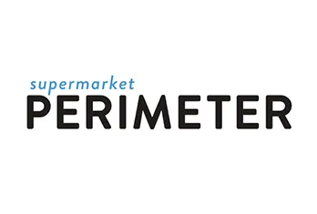 "Supermarket" in small blue italic letters above the larger black bold word "PERIMETER."