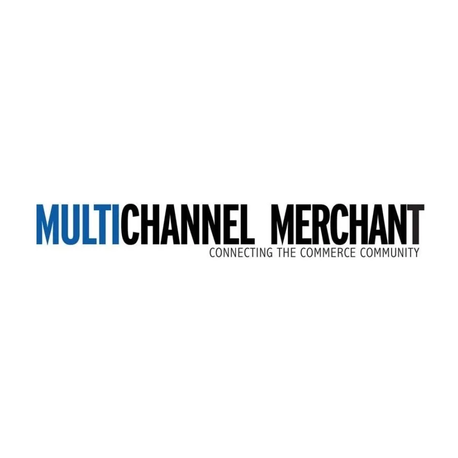 Text logo reading 'MULTICHANNEL MERCHANT' with 'MULTI' in blue and the rest in black, and smaller text below stating 'CONNECTING THE COMMERCE COMMUNITY'.