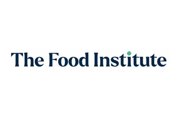 The Food Institute text logo with blue font and a green dot above the letter i in Institute.