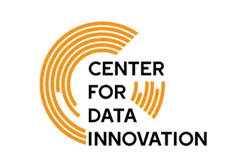 Center for Data Innovation logo with bold black text next to an orange circular arc design.
