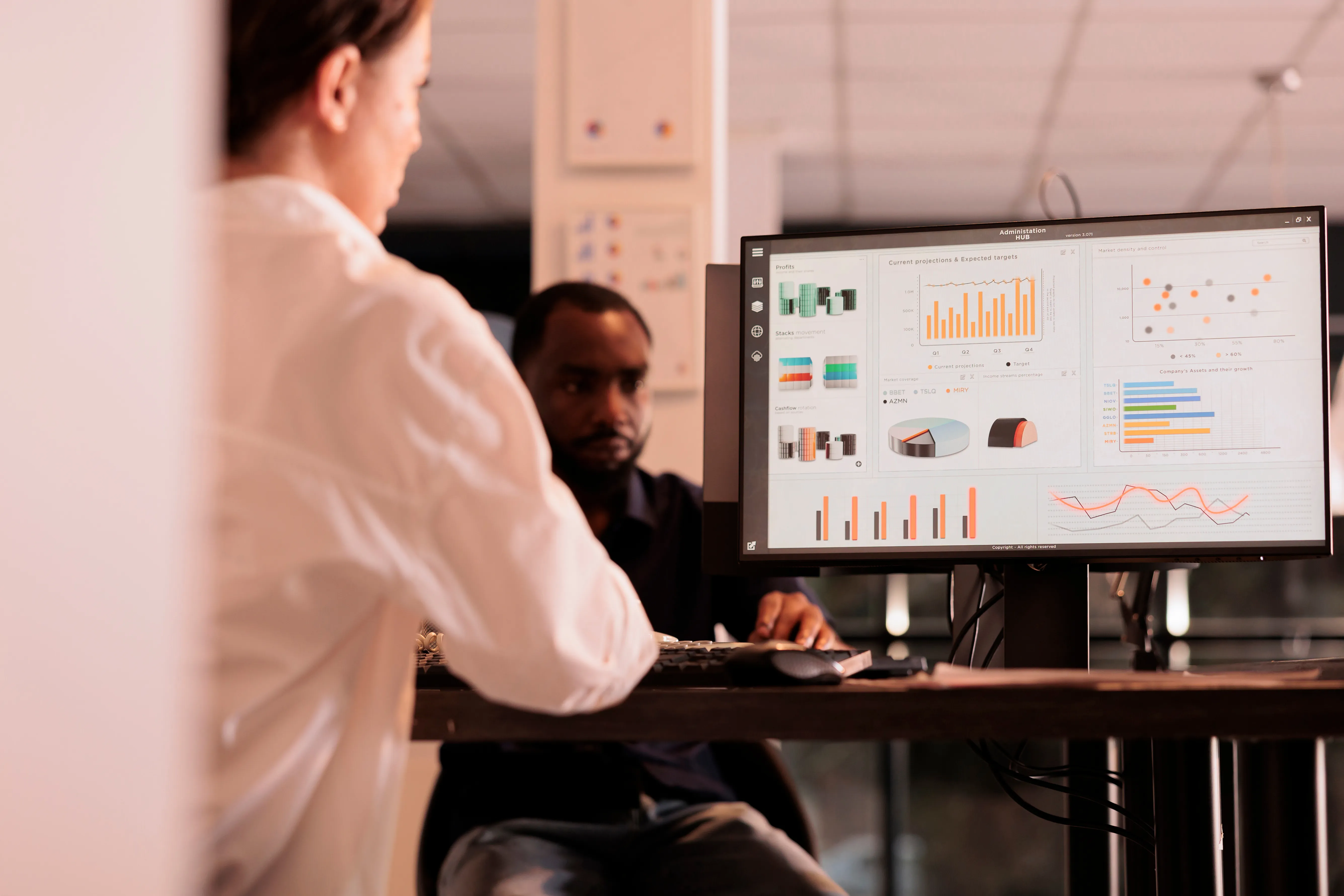 Digital dashboard showing conversion tracking and attribution data