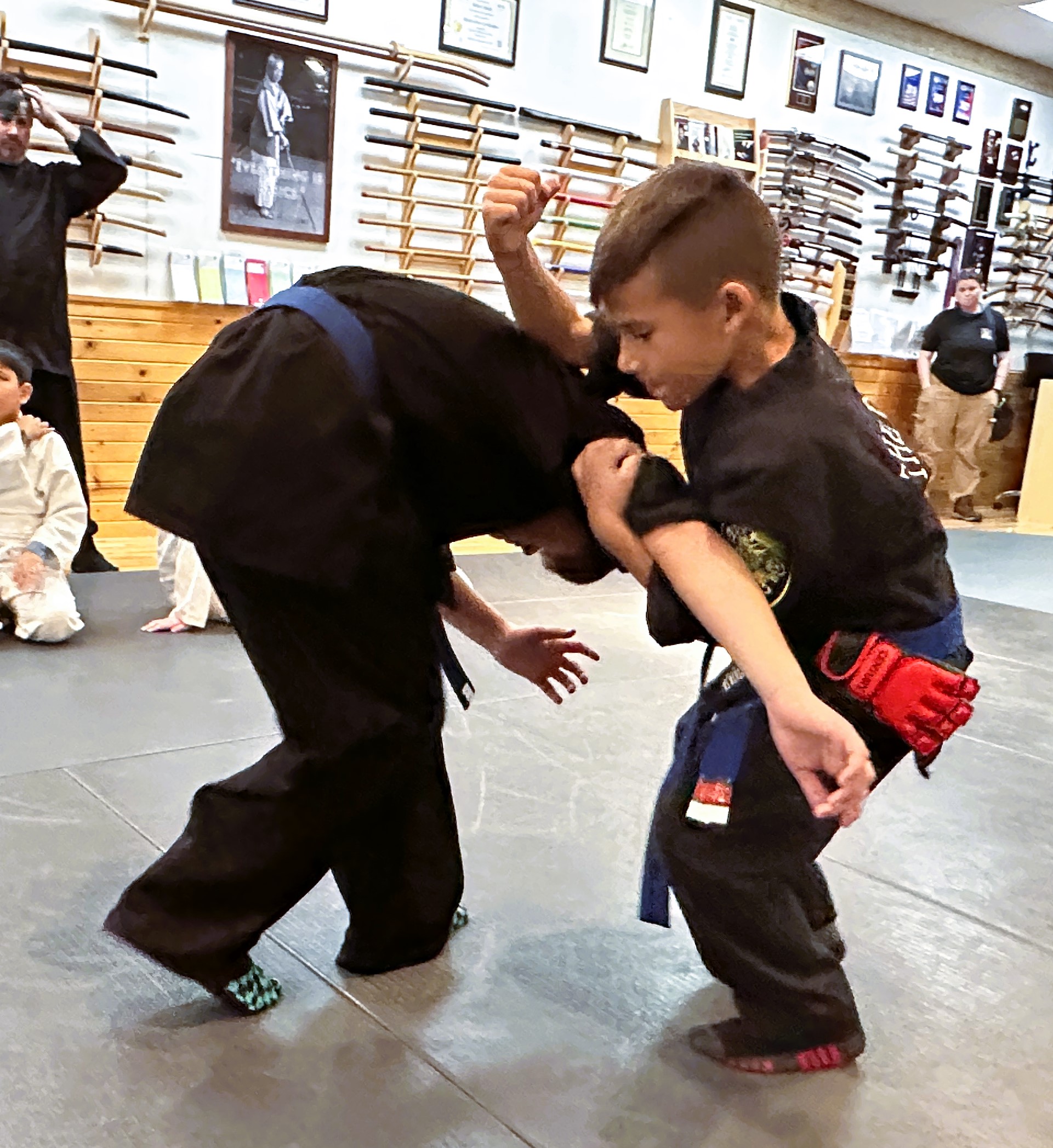 Martial arts technique demonstration at The Dojo