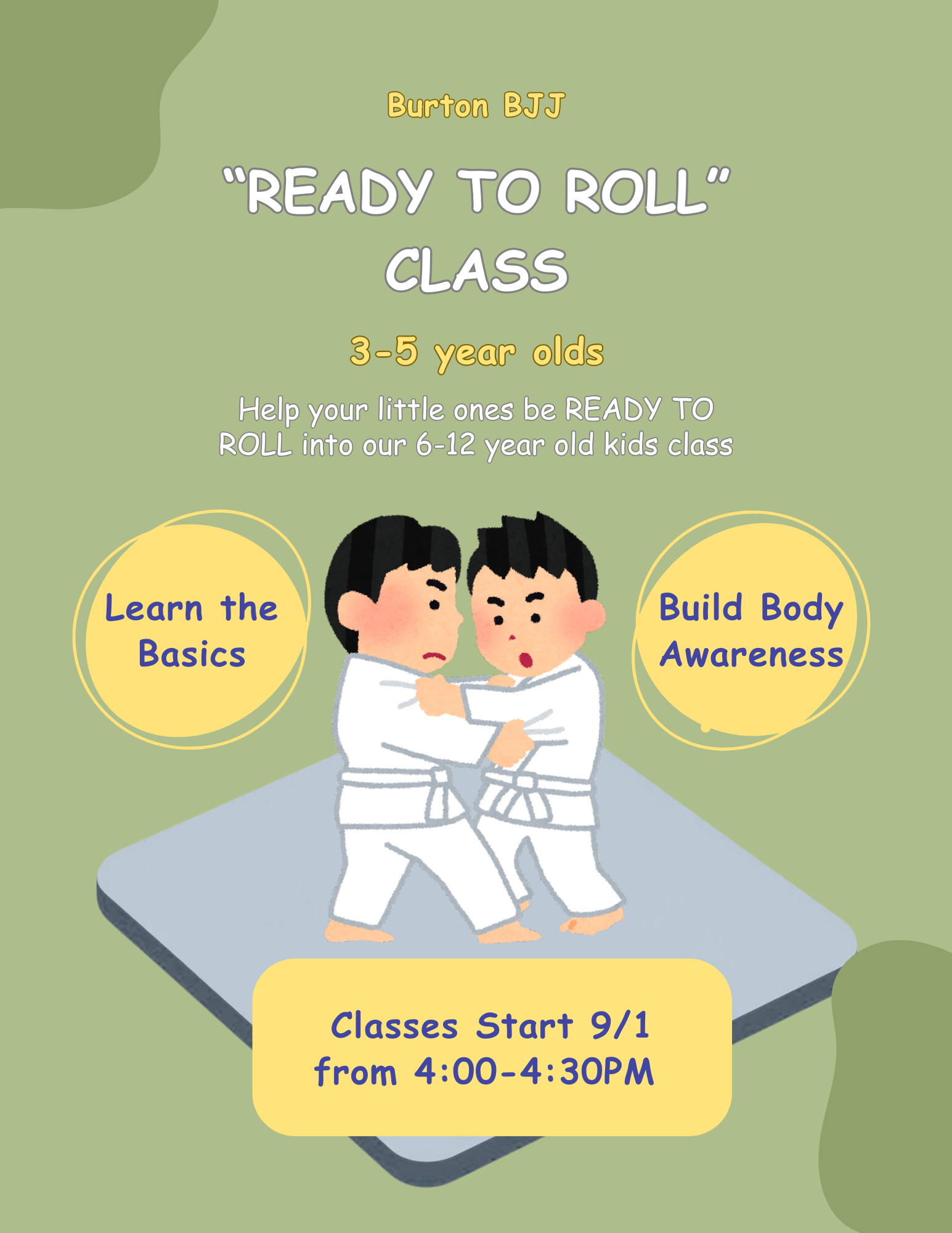 Ready to Roll 3-5 year olds class