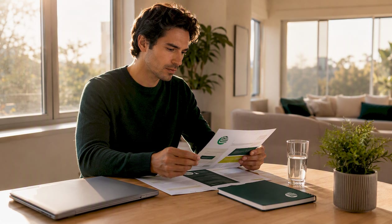Patient reviewing medication alternatives at table