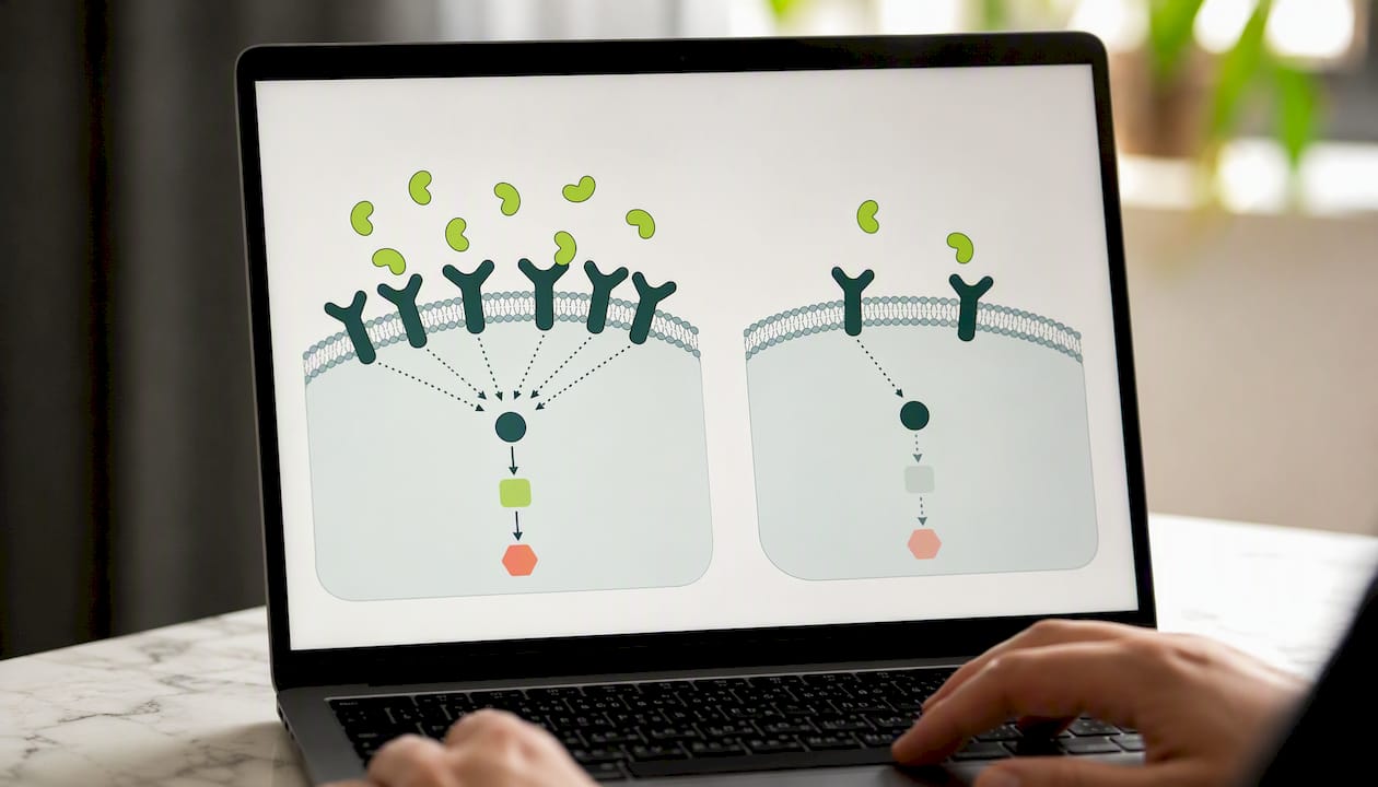 Illustration of cellular receptor adaptation