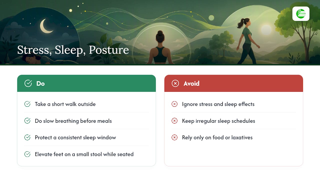 Stress, Sleep, and Other Lifestyle Factors That Affect Your Gut — overview diagram
