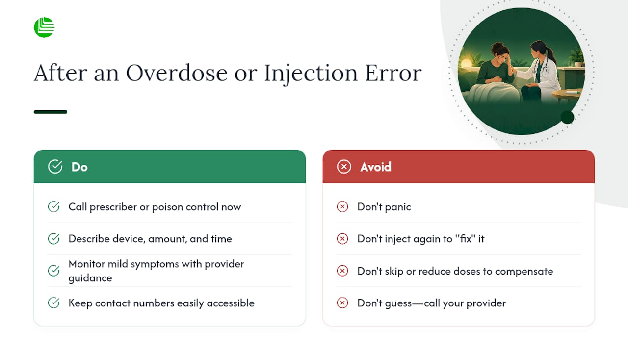 What Should You Do After an Accidental Overdose or Injection Mistake? — overview diagram