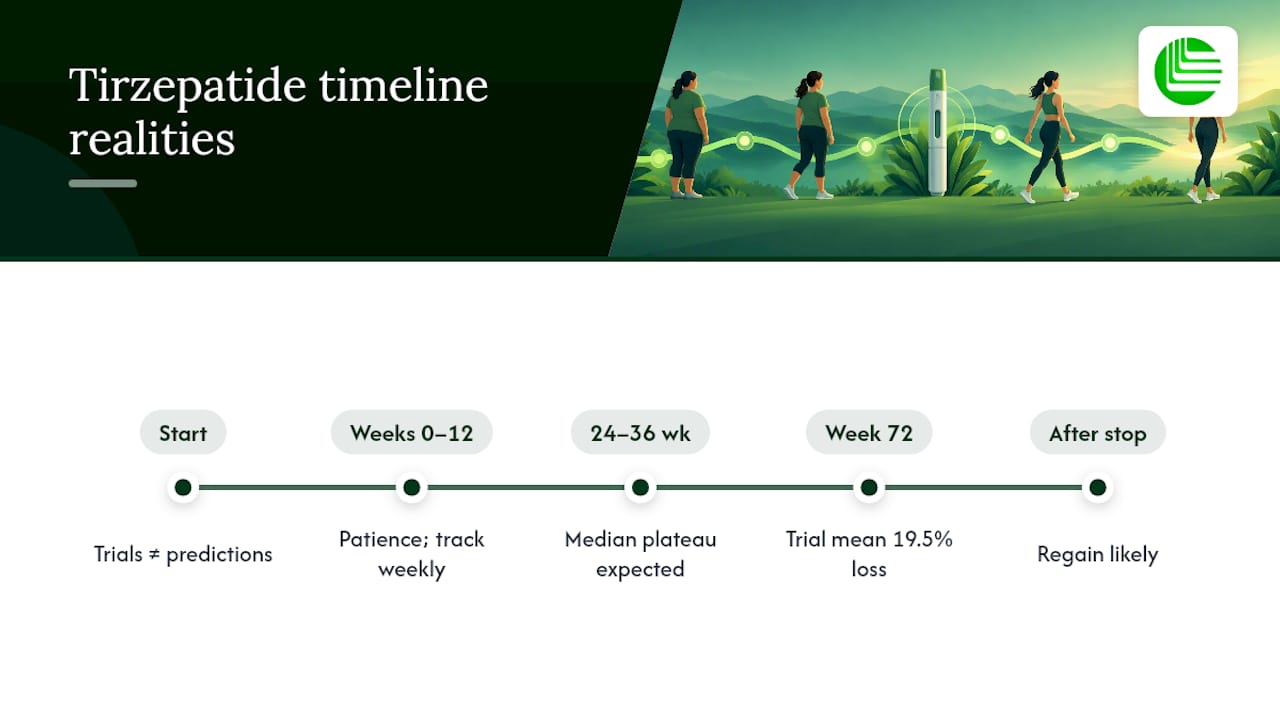 Where the standard advice on tirzepatide timelines gets it wrong — overview diagram